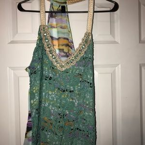 Sheer multicolor tank top
